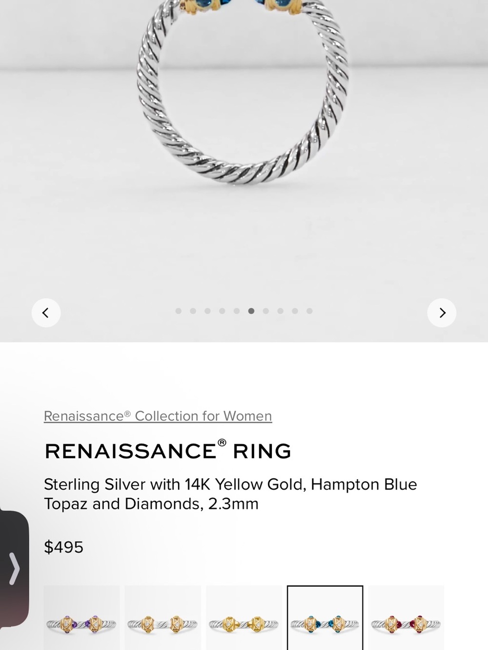 David Yurman - Renaissance Collection ring - Picture 8 of 8